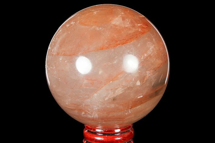 Polished Hematoid (Harlequin) Quartz Sphere - Madagascar #121630